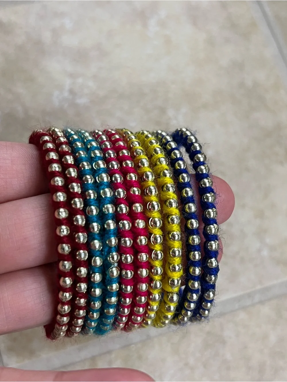 Colorful Beaded Wrap Bracelet Set Indian Pakistani baby girls bangles